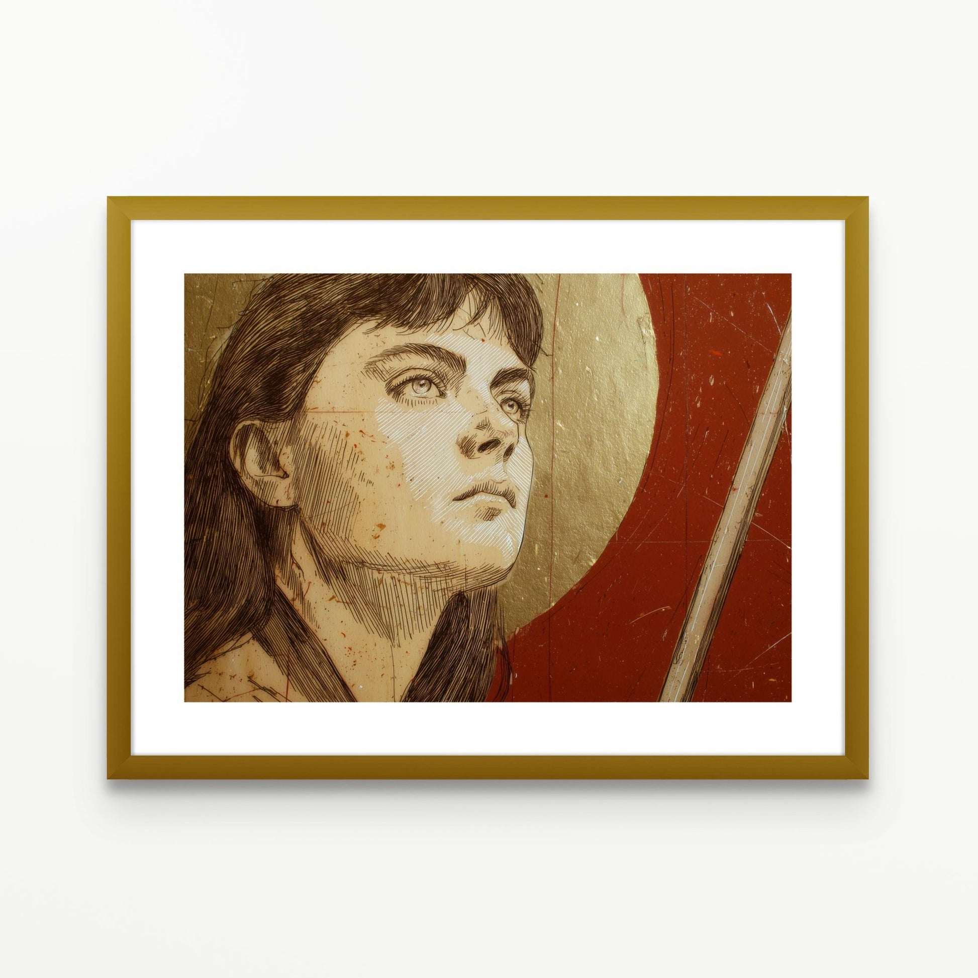 "Joan of Arc - Faith and Fire" Christian Wall Art Print| The Saintly