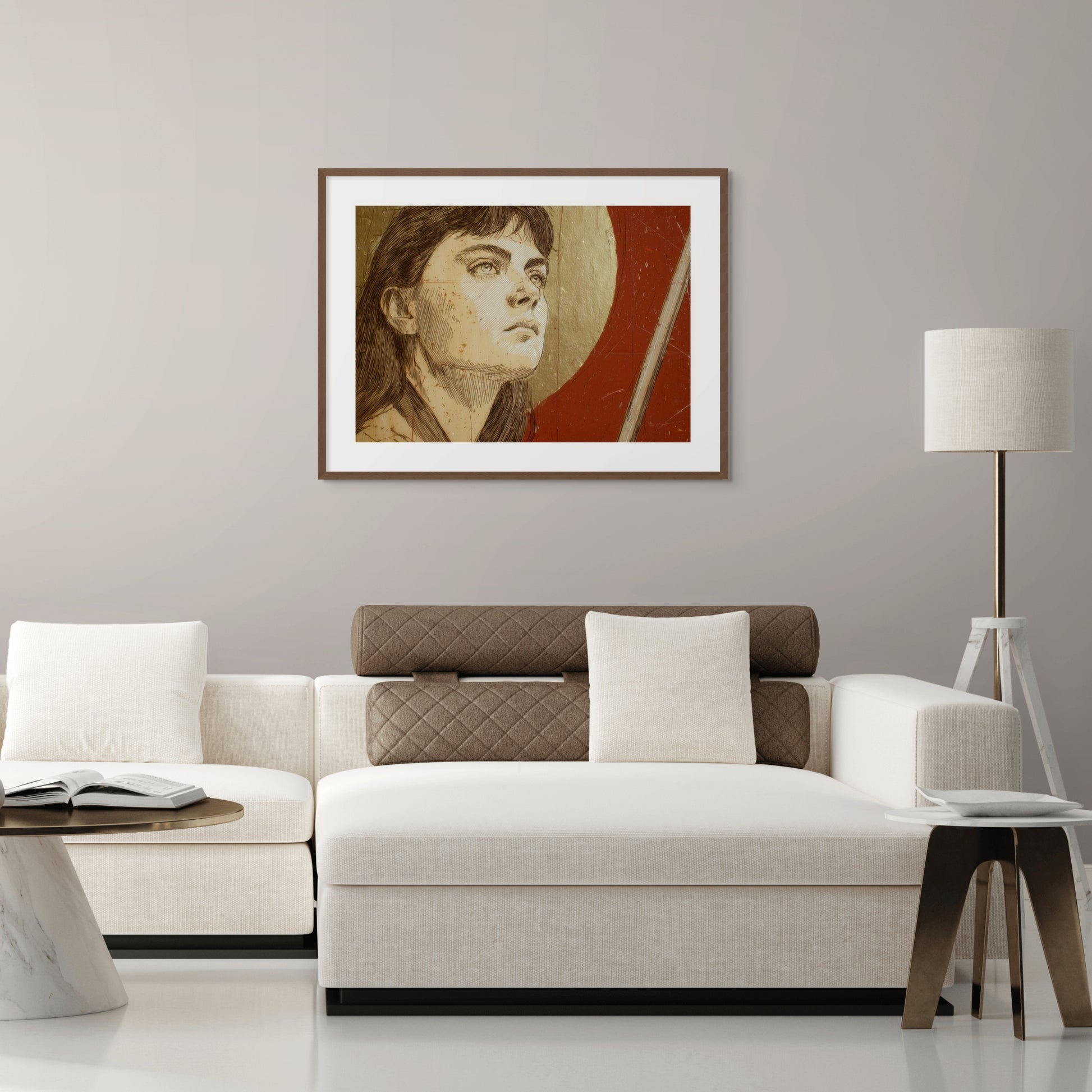 "Joan of Arc - Faith and Fire" Christian Wall Art Print| The Saintly