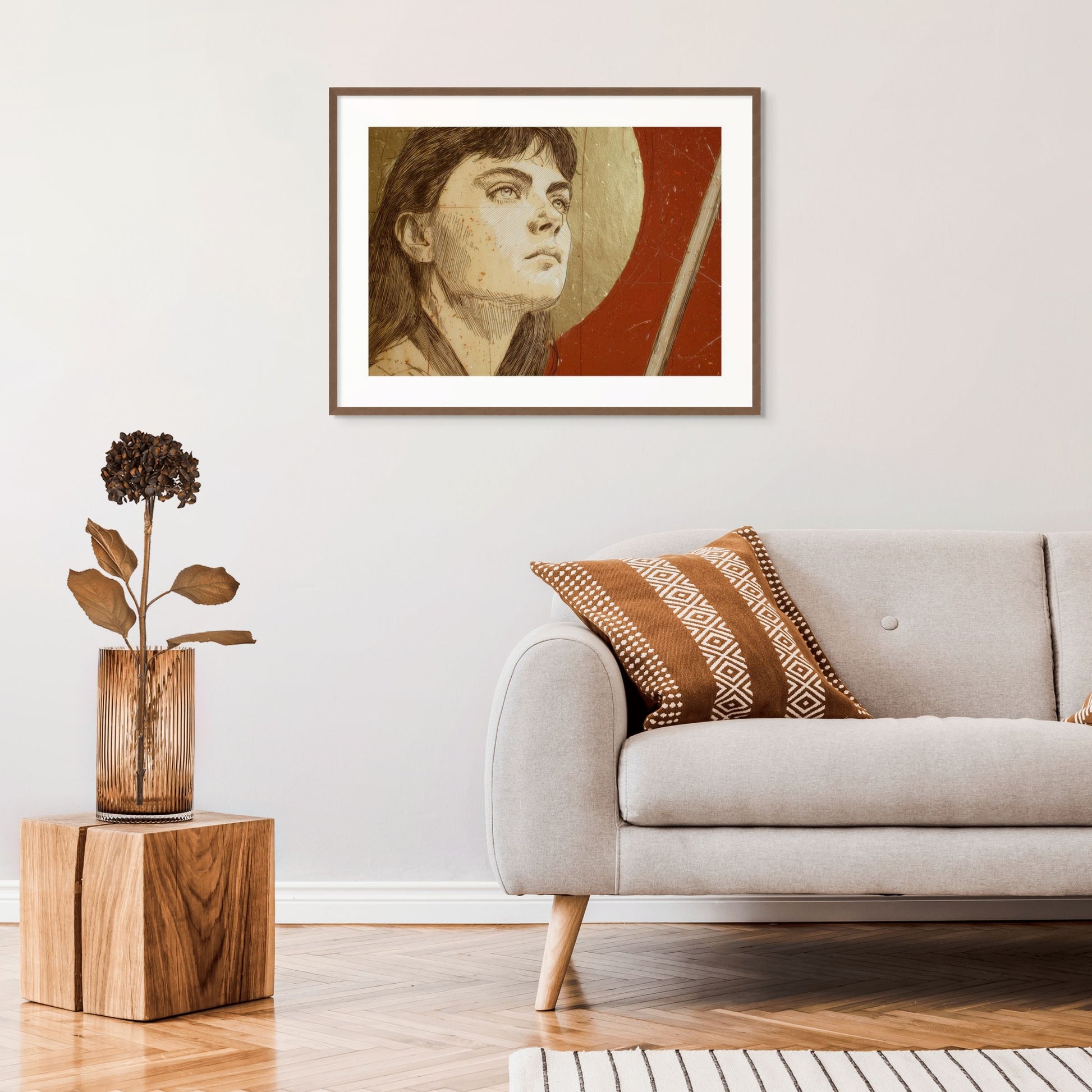"Joan of Arc - Faith and Fire" Christian Wall Art Print| The Saintly