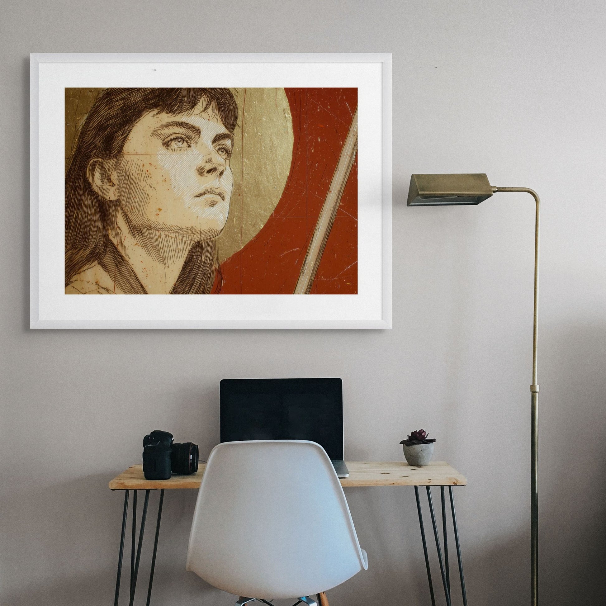 "Joan of Arc - Faith and Fire" Christian Wall Art Print| The Saintly