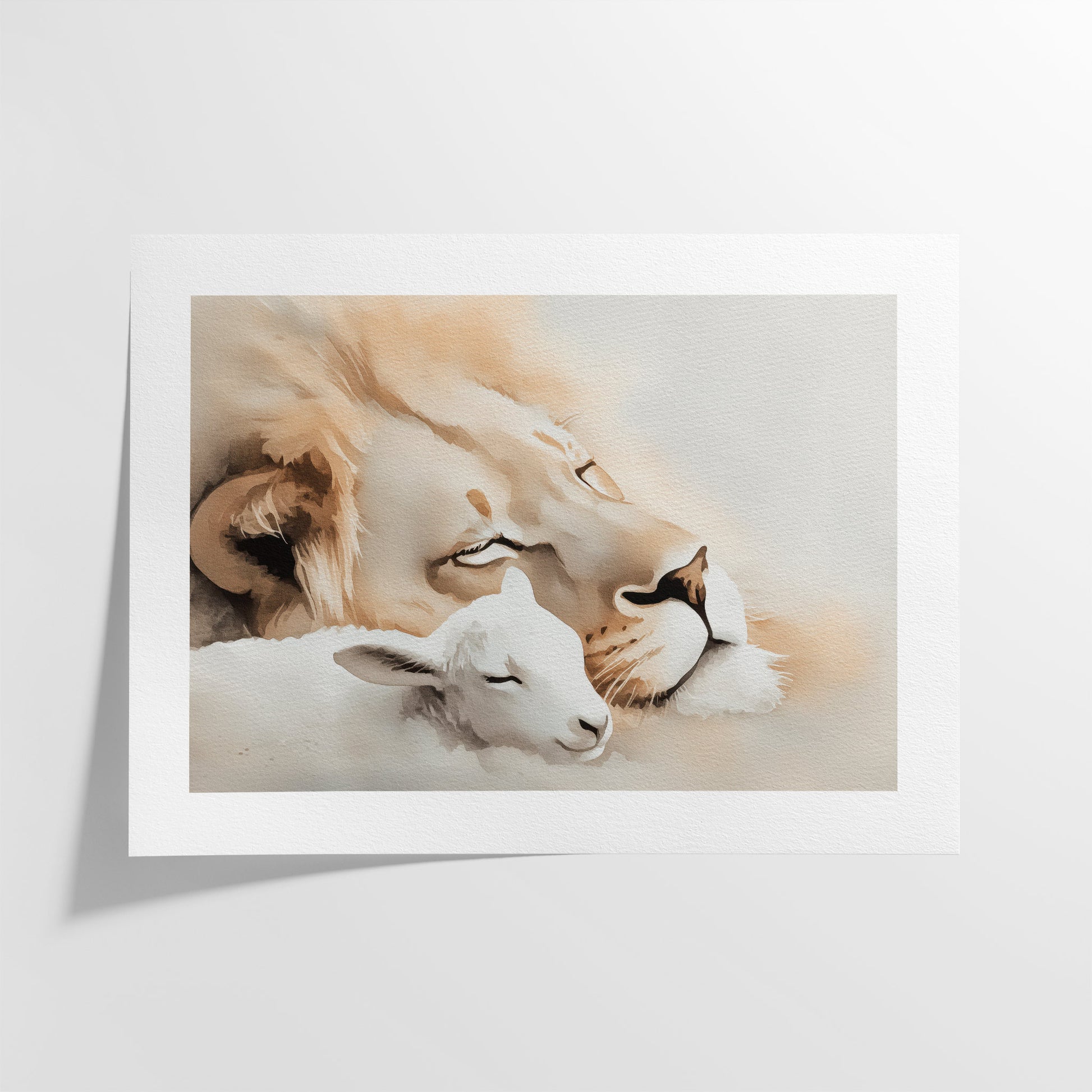 Peaceful Kingdom Christian Wall Art Print| The Saintly